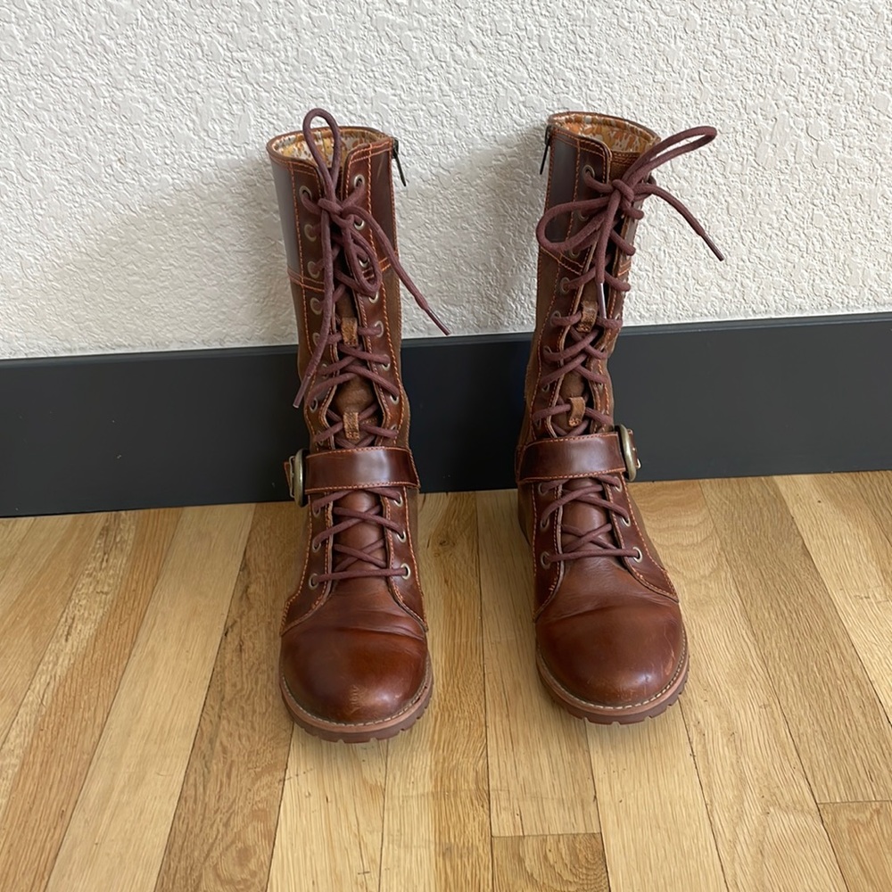 Timberland Earthkeepers Lace Up Zipper Suede Leather Boots/Booties